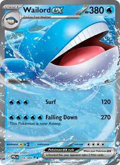 Wailord ex 016/84 Pitch Black