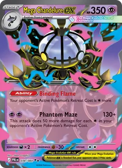 Mega Chandelure ex 038/84 Pitch Black